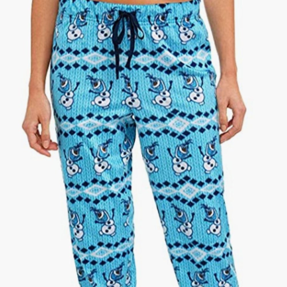 Disney Women's Frozen Olaf Cuffed Jogger Sleep Pant Size XL